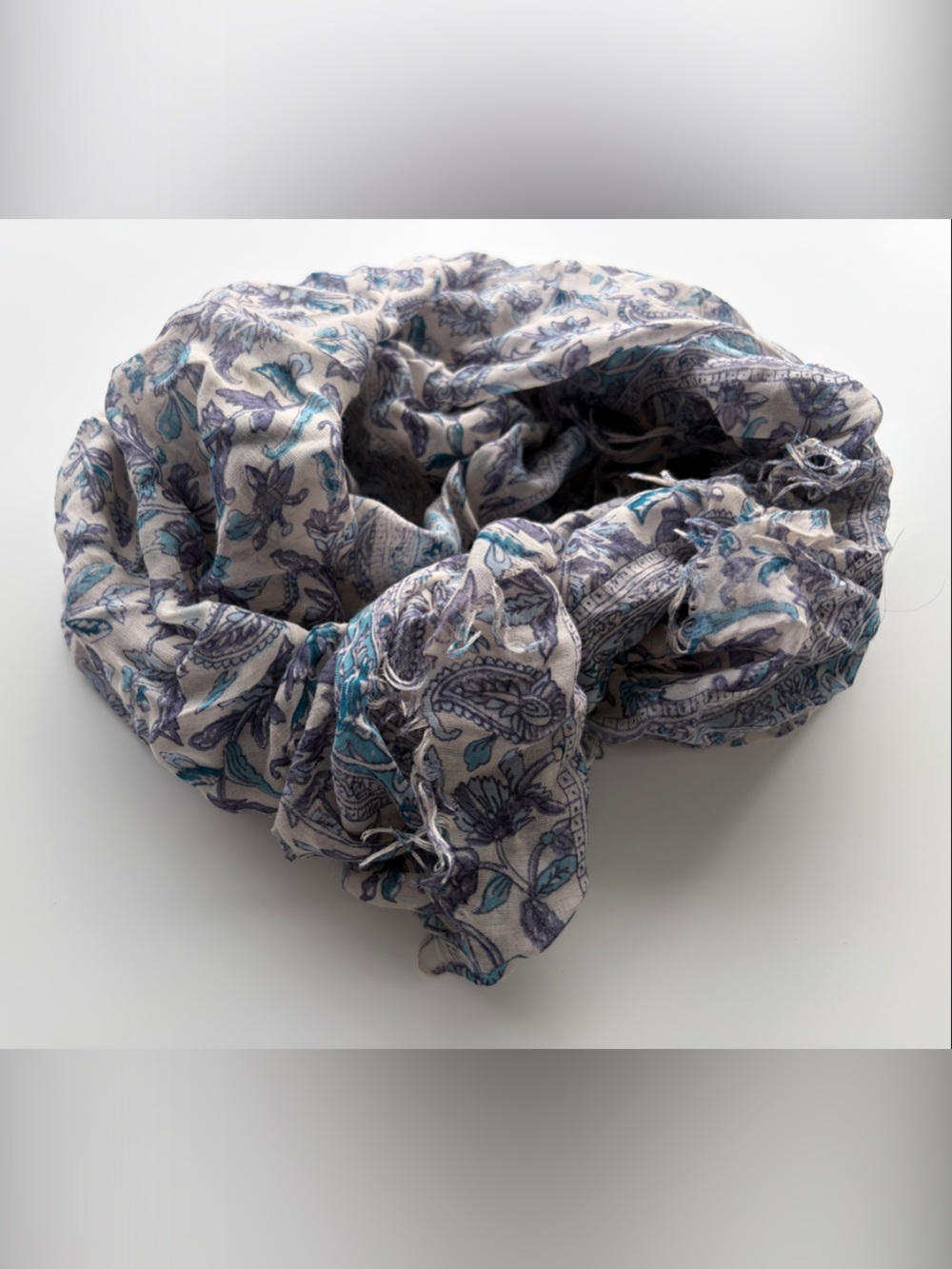 Chan Luu purple and teal Paisley Women's Scarf